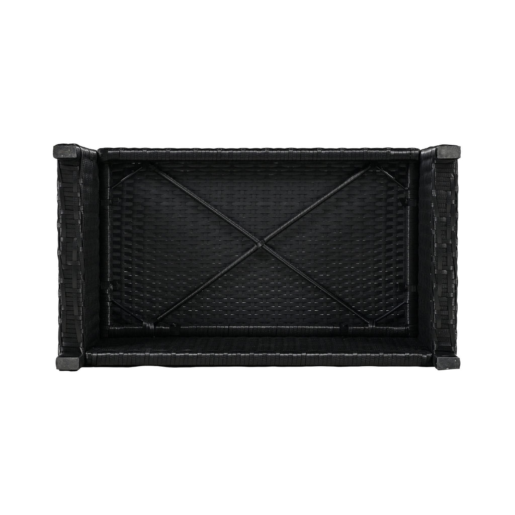 Large Outdoor Quadrilateral Spa Surround Rattan Sectional Sofa Set With Storage Compartments (SAK80217) - Saksby Wholesale - Bottom View Details