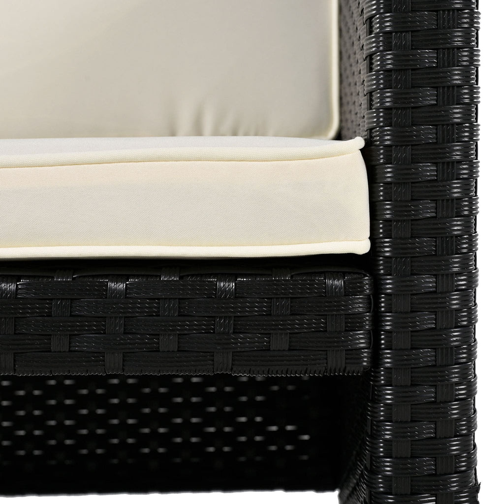 Large Outdoor Quadrilateral Spa Surround Rattan Sectional Sofa Set With Storage Compartments (SAK80217) - Saksby Wholesale - Rattan And Cushion