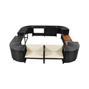 Large Outdoor Quadrilateral Spa Surround Rattan Sectional Sofa Set With Storage Compartments (SAK80217) - Saksby Wholesale - Top View