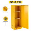 Large Yellow Heavy Duty Flammable Welded Fireproof Storage Cabinet, 35" (SAK52837) - Saksby Wholesale - Features View