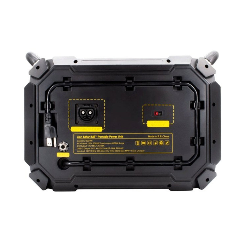 Lion Energy Safari ME 2000W 922WH Portable Power Station - Bottom View