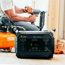 Lion Energy Safari ME 2000W 922WH Portable Power Station - Connected To Compressor