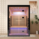 Luxury 2-Person Canadian Hemlock Wood Far Infrared Home Sauna (SAK02184)
