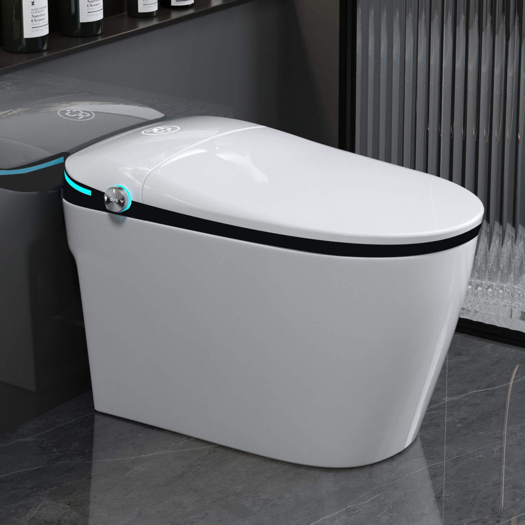 Luxury Smart Toilet With Built-In Auto Open And Close Bidet Seat, Foot Sensor, LED Display And Night Light (SAK31256) - Saksby Wholesale - Lifestyle
