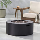 Modern 32 Inch 40K BTU Round Iron Propane Fire Pit (SAK29102) - Saksby Wholesale - Indoor Lifestyle