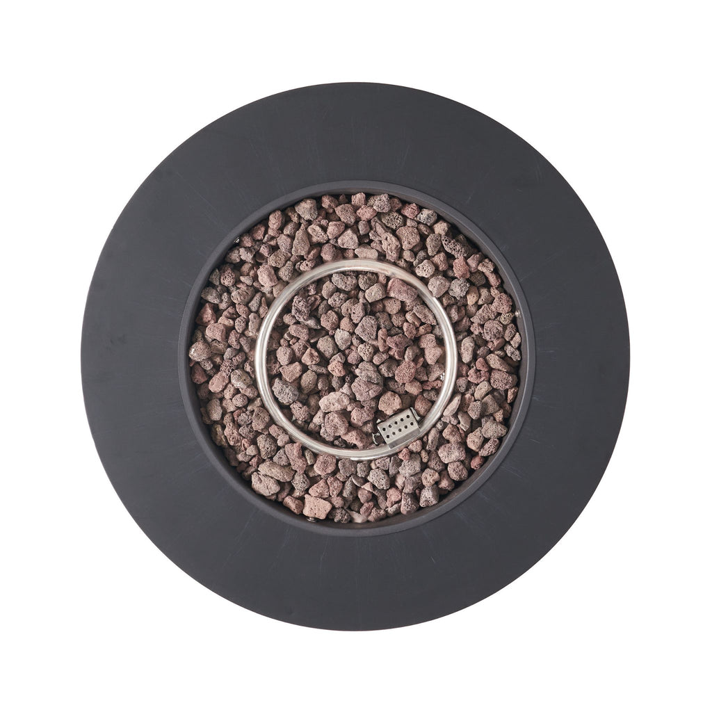 Modern 32 Inch 40K BTU Round Iron Propane Fire Pit (SAK29102) - Saksby Wholesale - Top View
