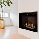 Montigo DelRay Square Direct Vent Gas Fireplace With Concealed Universal Burner (SAK74029) SAKSBY - Living Room View