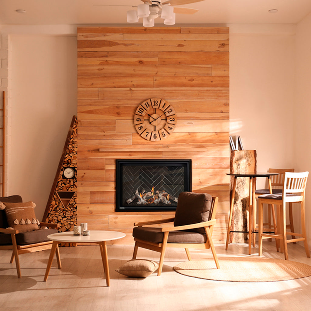 Montigo DelRay Square Direct Vent Gas Fireplace With Concealed Universal Burner (SAK74029) SAKSBY - Living Room View