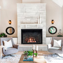 Montigo DelRay Square Direct Vent Gas Fireplace With Concealed Universal Burner (SAK74029) SAKSBY - Living Room View