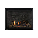 Fireplace With Logs And Flames Inside A Black Frame On A White Background - Saksby Wholesale