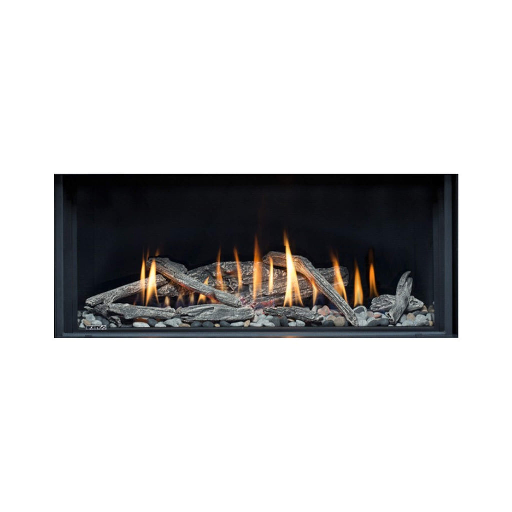 Gas Fireplace With Flames And Rocks On A White Background - Saksby Wholesale