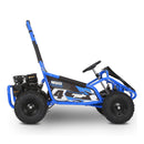 MotoTec Mud Monster 98cc Full Suspension Gas-Powered Go-Kart (SAK28149) SAKSBY - Blue Right-Side View