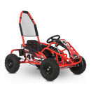 MotoTec Mud Monster 98cc Full Suspension Gas-Powered Go-Kart (SAK28149) SAKSBY - Red Front-Right Corner View