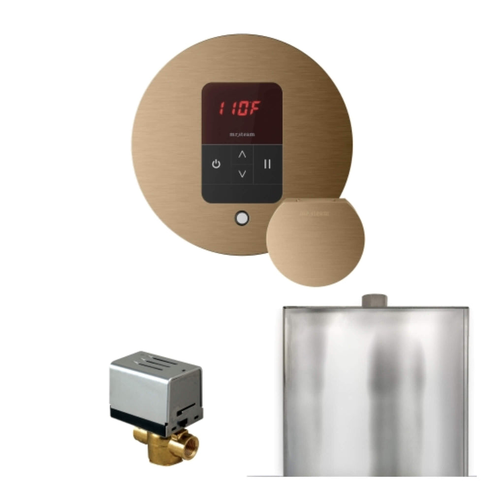 Mr.Steam Basic Butler Steam Shower Control Package W/ iTempo Control and Aroma Designer Finish Steam Head (SAK63721) - Saksby Wholesale - Brushed Bronze View