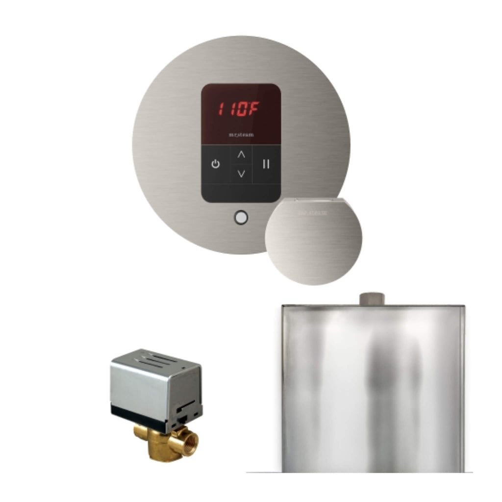 Mr.Steam Basic Butler Steam Shower Control Package W/ iTempo Control and Aroma Designer Finish Steam Head (SAK63721) - Saksby Wholesale - Brushed Nickel View