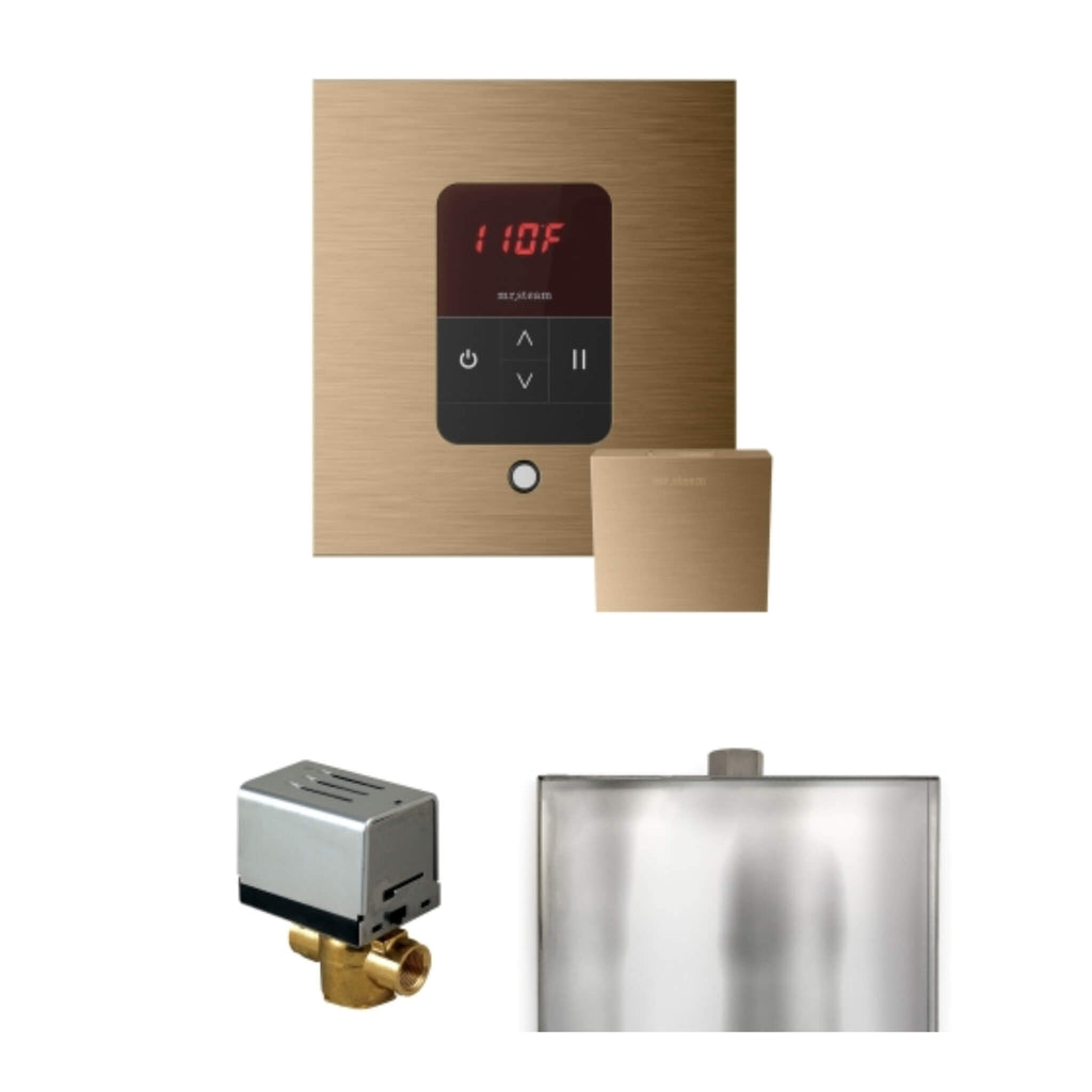 Mr.Steam Basic Butler Steam Shower Control Package W/ iTempo Control and Aroma Designer Finish Steam Head (SAK63721) - Saksby Wholesale - Brushed Bronze View