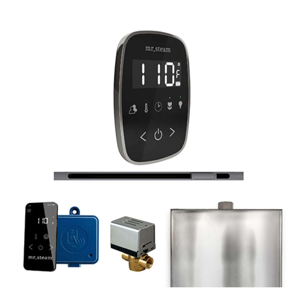 Mr.Steam ButlerFlex Steam Shower Control Package W/ TempoFlex Control & Linear SteamHead (SAK84713) - Saksby Wholesale - Brilliant Black View