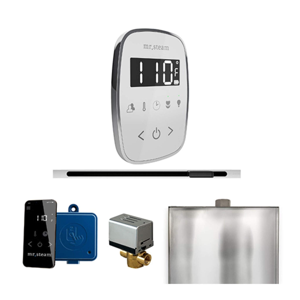 Mr.Steam ButlerFlex Steam Shower Control Package W/ TempoFlex Control & Linear SteamHead (SAK84713) - Saksby Wholesale - Polished Chrome View