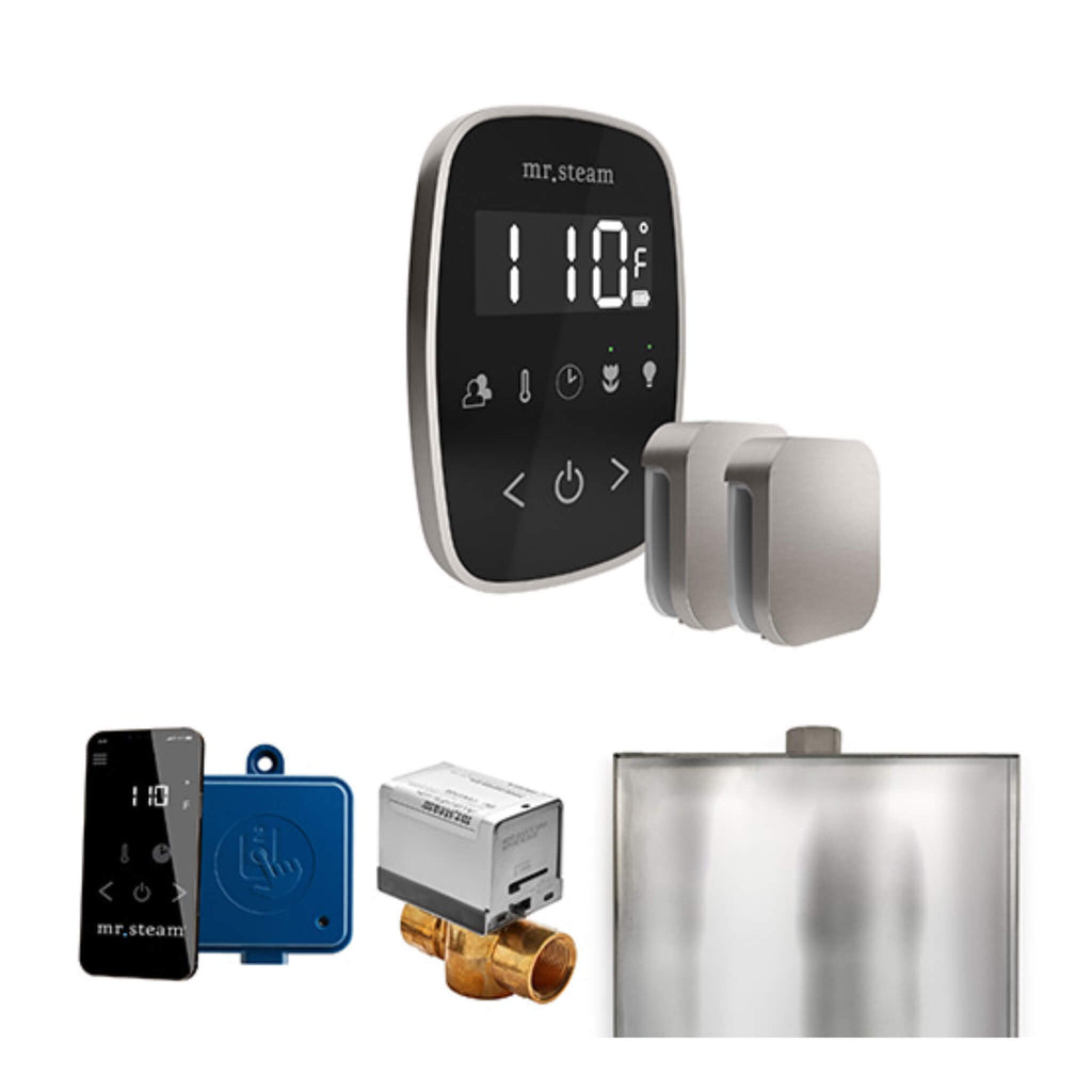 Mr.Steam ButlerFlex Steam Shower Control Package w/ TempoFlex Control and Aroma SteamHeads (SAK92375) - Saksby Wholesale - Brushed Nickel View