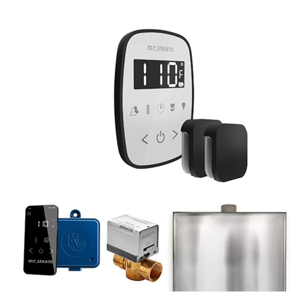 Mr.Steam ButlerFlex Steam Shower Control Package w/ TempoFlex Control and Aroma SteamHeads (SAK92375) - Saksby Wholesale - Matte Black View