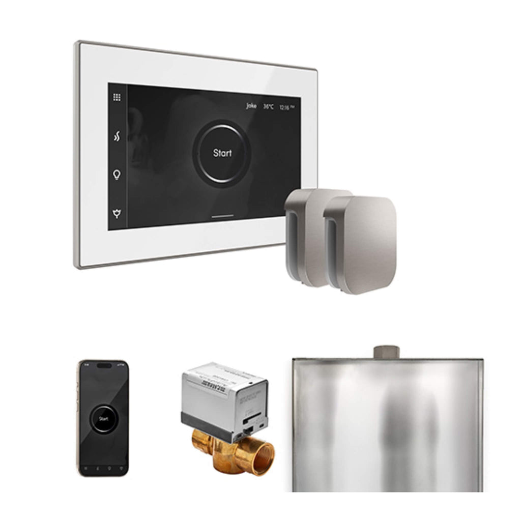 Mr.Steam XButler Steam Shower Control Package w/ iSteamX Control and Aroma SteamHeads (SAK85204) - Saksby Wholesale - Brushed Nickel View