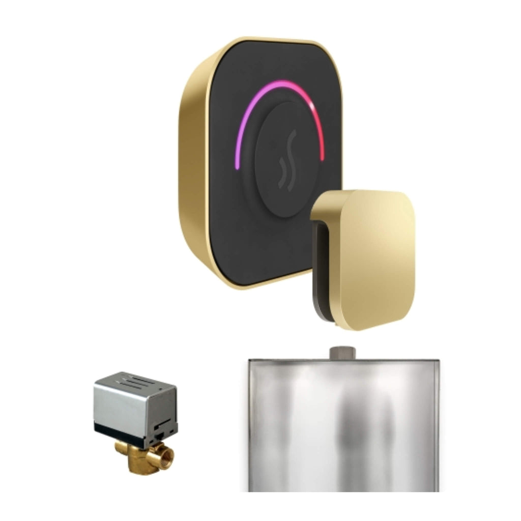 Mr.Steam ButlerTouch Steam Shower Control Package w/ TempoTouch Control and Aroma SteamHead (SAK95216) - Saksby Wholesale - Satin Brass View
