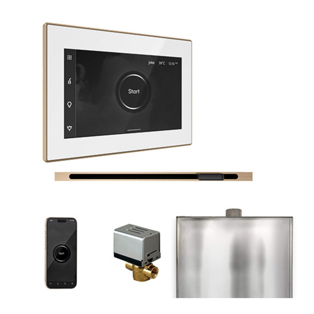 Mr.Steam XButler Steam Shower Control W/ iSteamX Control & Linear SteamHead (SAK58915) - Saksby Wholesale - Brushed Bronze View