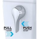 TOTO Aquia IV Cube 1.28 GPF And 0.9 GPF Dynamax Tornado Flush Toilet With Washlet S7A Bidet Seat (SAK74285) Dual Flush Features View