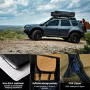 Naturnest Andromeda Khaki Soft Shell Rooftop Tent With Large Panoramic Skylight And YKK Doors SAK72384 Saksby - Storage And Mattress