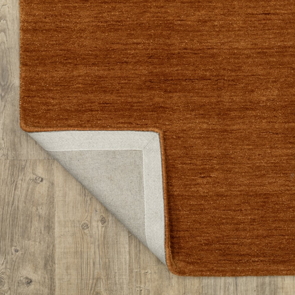 Oriental Weavers Aniston 27118 Rust Casual  Solid Wool Indoor Area Rectangle Rug (SAK62932)