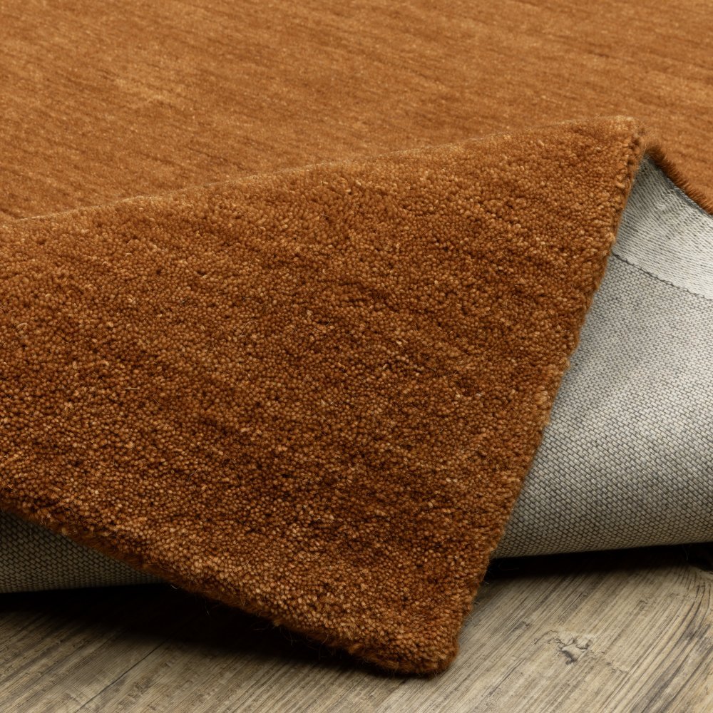 Oriental Weavers Aniston 27118 Rust Casual  Solid Wool Indoor Area Rectangle Rug (SAK62932)