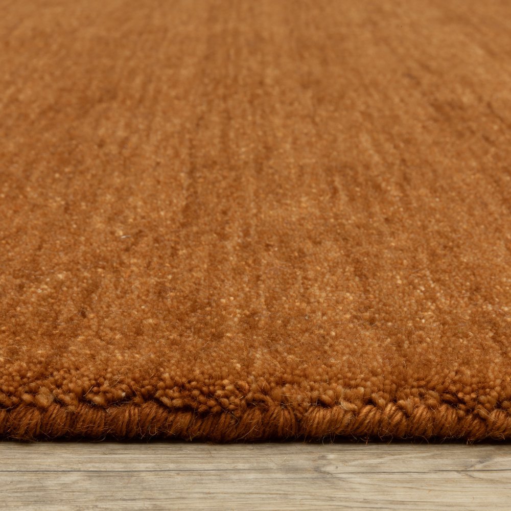 Oriental Weavers Aniston 27118 Rust Casual  Solid Wool Indoor Area Rectangle Rug (SAK62932)