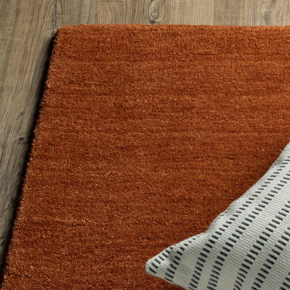 Oriental Weavers Aniston 27118 Rust Casual  Solid Wool Indoor Area Rectangle Rug (SAK62932)