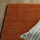 Oriental Weavers Aniston 27118 Rust Casual  Solid Wool Indoor Area Rectangle Rug (SAK62932)
