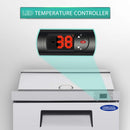 Orikool Commercial Refrigerator Sandwich & Salad Prep Table With Butcher Block Cutting Board (SAK31598) - Saksby Wholesale - Temperature Controller View