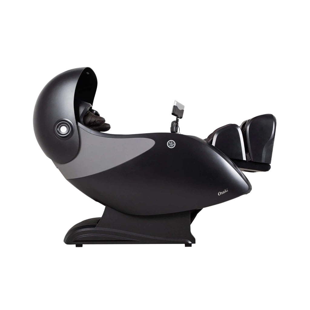 Osaki OP AI Xrest 4D Zero Gravity Massage Chair With Automatic Extendable Footrest Black SAK79353 - Right View Reclined