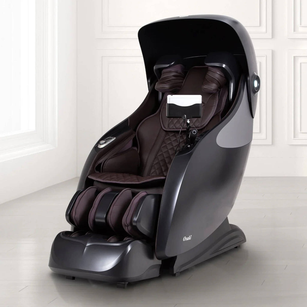 Osaki OP AI Xrest 4D Zero Gravity Massage Chair With Automatic Extendable Footrest Brown SAK79353 - Lifestyle Front Left View