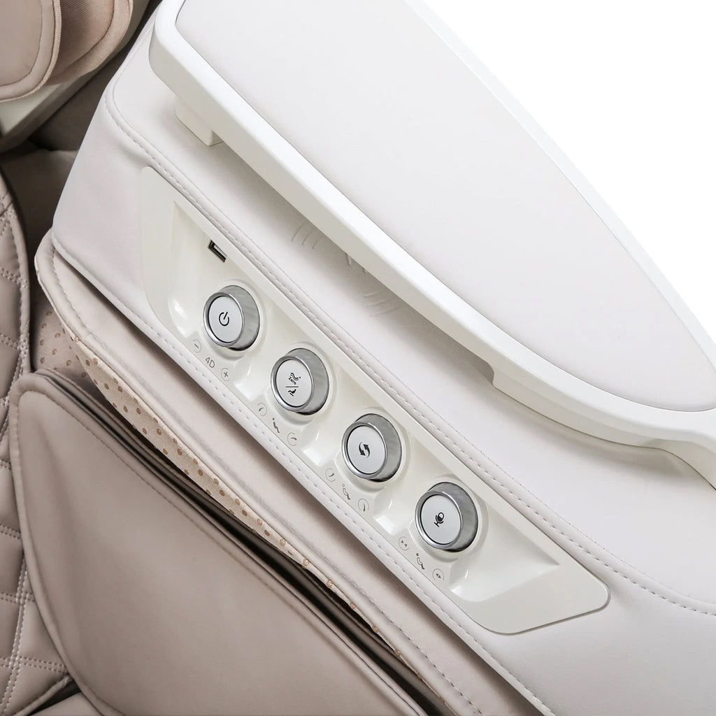 Osaki OS Pro 4D DuoMax Massage Chair With Intelligent Health Detection Taupe SAK74251 - Controls