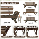 Outdoor Adjustable Wooden Patio Daybed Sofa With Cushions (SAK41345) - Saksby Wholesale - Different Adjustments