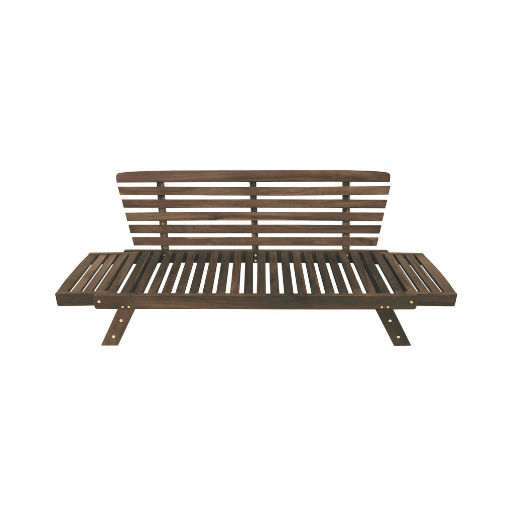Outdoor Adjustable Wooden Patio Daybed Sofa With Cushions (SAK41345) - Saksby Wholesale - Front View Frame