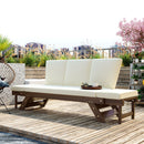 Outdoor Adjustable Wooden Patio Daybed Sofa With Cushions (SAK41345) - Saksby Wholesale - Outdoor Lifestyle