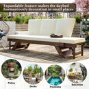 Outdoor Adjustable Wooden Patio Daybed Sofa With Cushions (SAK41345) - Saksby Wholesale - Purposes