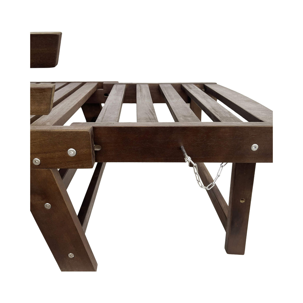 Outdoor Adjustable Wooden Patio Daybed Sofa With Cushions (SAK41345) - Saksby Wholesale - Wood Details