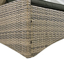 Outdoor Rattan Patio Daybed With Adjustable Backrest, Canopy Roof, Storage Box And Cup Holders (SAK54220) - Saksby Wholesale - Material Design Details