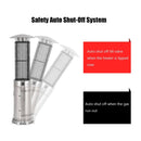 Portable Cylindrical Freestanding Outdoor Round Glass Tube Propane Patio Heater, 41K BTU (SAK93913) - Saksby Wholesale - Features View