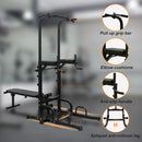 Power Tower Heavy Duty Multi-Functional Dip Station With Bench, Pull Up Bar, And Adjustable Height For Home Gyms (SAK64327) - Saksby Wholesale - Functions