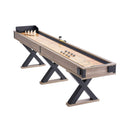 Premium 2-in-1 Shuffleboard Game Table Set With Bowling Combo (SAK81698) SAKSBY - Front View On White Background