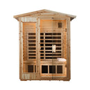 Premium 2-Person Indoor Outdoor Low EMF FAR-Infrared Hemlock Wood Personal Home Sauna Spa, 1750W (SAK27451)