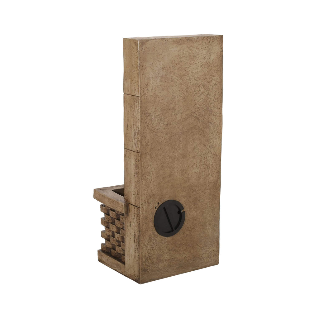 Premium 35 Inch Hand-Crafted Weather-Resistant Waterfall Fountain With LED Lights (SAK86757) - Saksby Wholesale - Back View