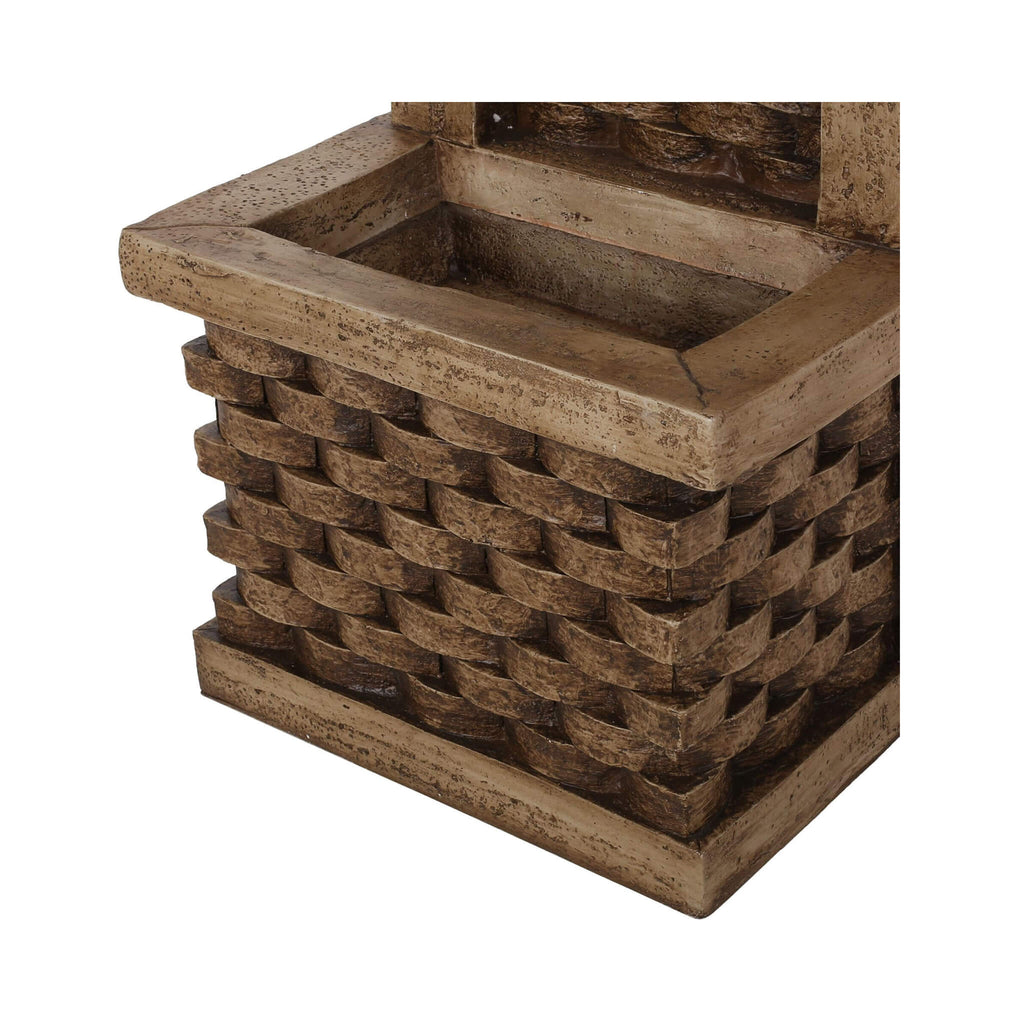 Premium 35 Inch Hand-Crafted Weather-Resistant Waterfall Fountain With LED Lights (SAK86757) - Saksby Wholesale - Design Details